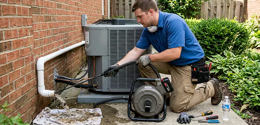 AC Unit Drain Pipe Cleaning in Poway